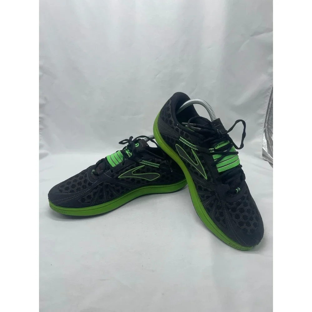 Brooks Pure Grit Running Shoes Mens Black Green Minimalist Lightweight Sz 10‎